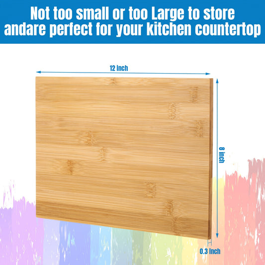 Bamboo | Multipurpose Outus 18-Pack | Large Bamboo Cutting Boards Set, Multipurpose Chopping Boards for Kitchen, Meat, Cheese, Bread, Vegetables, Non-Electric, Durable Wooden Serving Planks