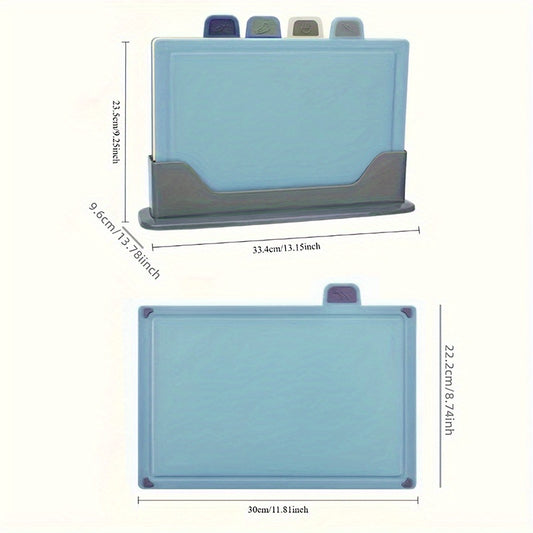 Non-Slip Kitchen Board 4pcs Non-Slip Plastic Kitchen Board Set | Food Contact Safe, for Holidays - Christmas, Halloween, Easter, Hanukkah, Thanksgiving