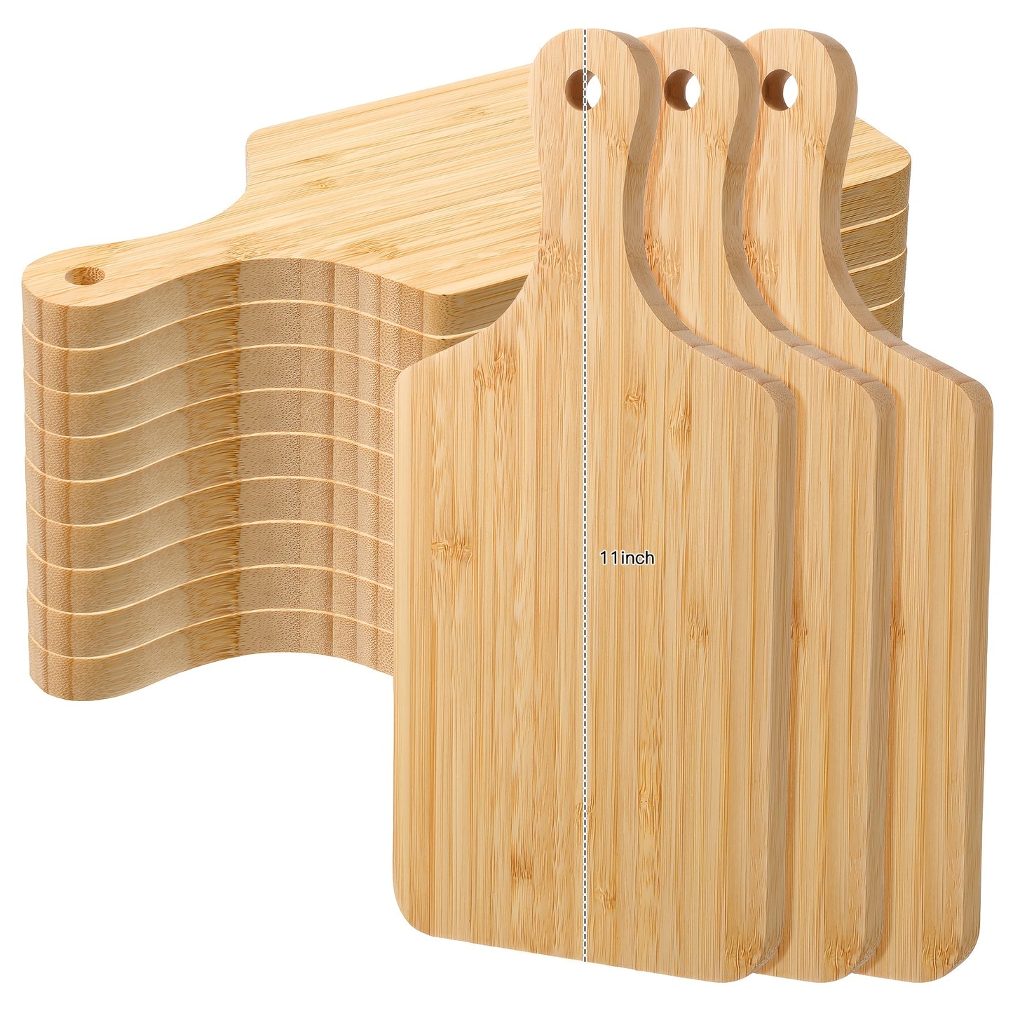 Premium 12pcs Bamboo Cutting Boards - Customizable with Laser Engraving - Perfect for Weddings, Mother's Day & Housewarming Gifts
