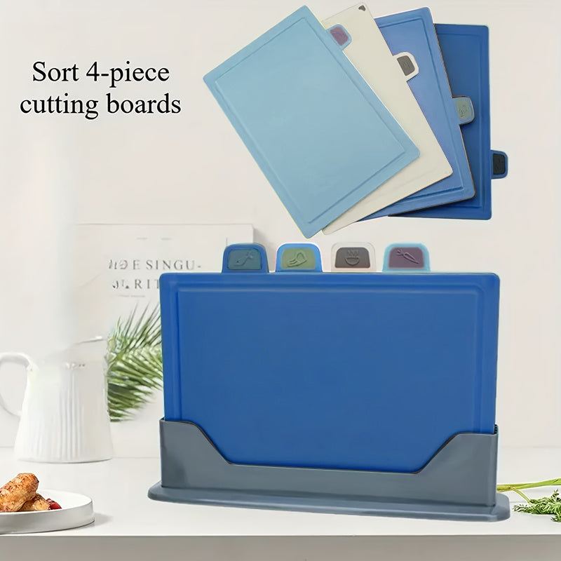 Non-Slip Kitchen Board 4pcs Non-Slip Plastic Kitchen Board Set | Food Contact Safe, for Holidays - Christmas, Halloween, Easter, Hanukkah, Thanksgiving