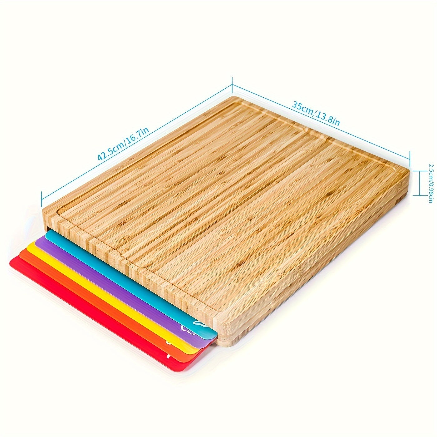 1Set Bamboo Cutting Boards For Kitchen, Cheese Platter For Meat, Cheese, Bread, Vegetables, Fruits Perfect Kitchen Gadget For Home, Dormitory, Gifts For Family And Friends