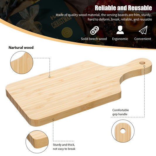 Premium 12pcs Bamboo Cutting Boards - Customizable with Laser Engraving - Perfect for Weddings, Mother's Day & Housewarming Gifts