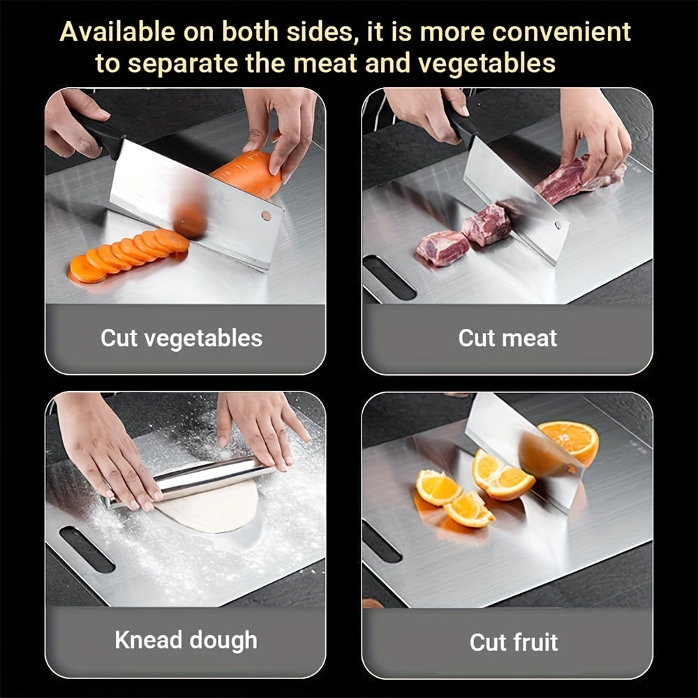 Pure Titanium Cutting Board 2025 New Upgrade 100% Pure Titanium Cutting Boards Set Of 3, Double Sided Durable Metal Cutting Board, Large\u002FMedium\u002FSmall Titanium Cutting Board For Kitchen