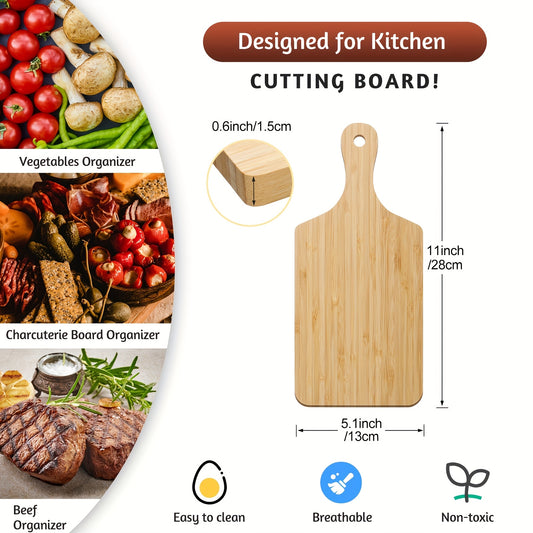 Premium 12pcs Bamboo Cutting Boards - Customizable with Laser Engraving - Perfect for Weddings, Mother's Day & Housewarming Gifts