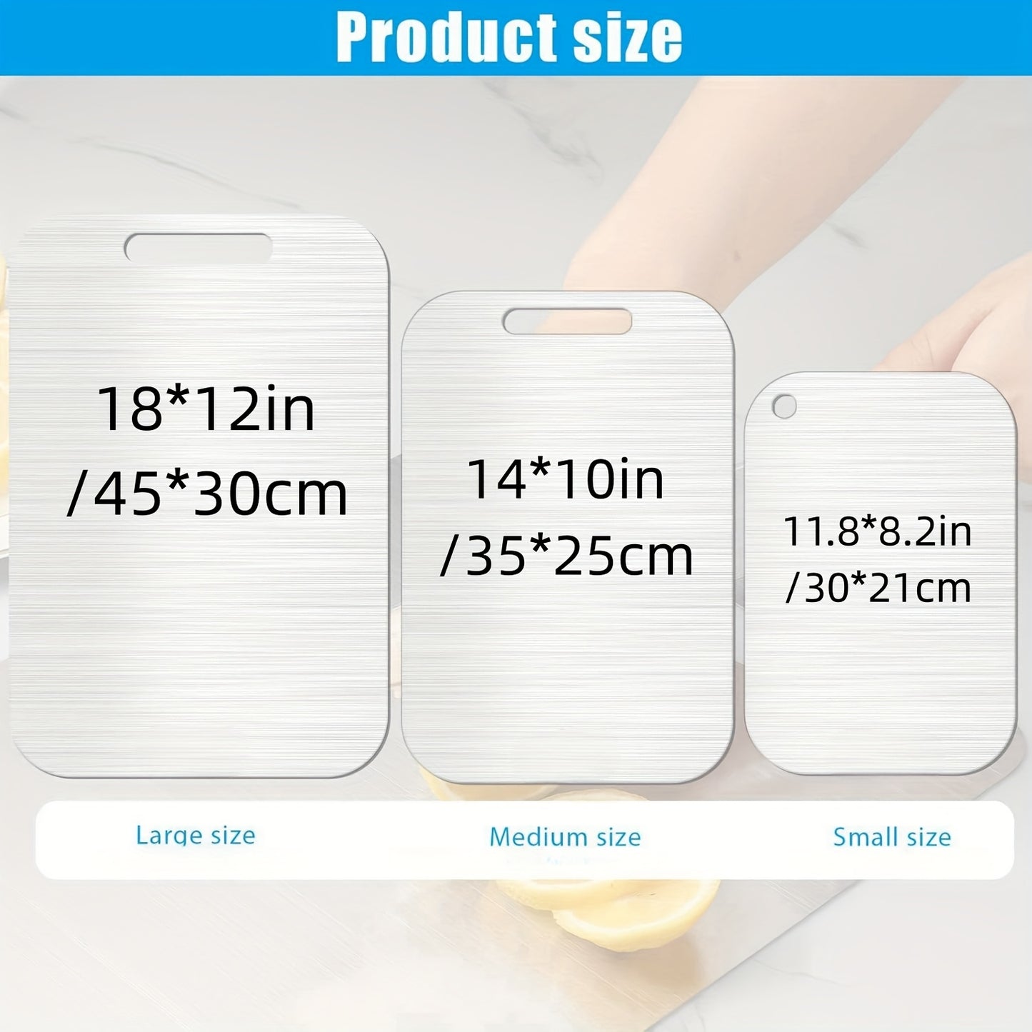 Pure Titanium Cutting Board 2025 New Upgrade 100% Pure Titanium Cutting Boards Set Of 3, Double Sided Durable Metal Cutting Board, Large\u002FMedium\u002FSmall Titanium Cutting Board For Kitchen
